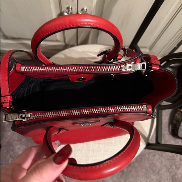 RARE AUTHENTIC PRADA DOUBLE ZIPPER SHOULDER CROSSBODY STRAP EUC - Picture 4 of 16